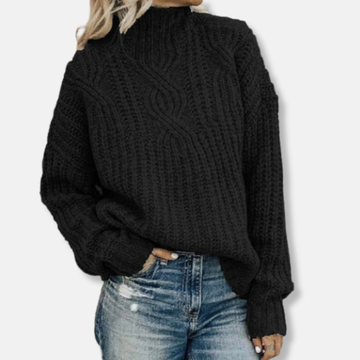 Women’s Knit Sweater – Chunky Texture – Cozy Feel – Relaxed Fit