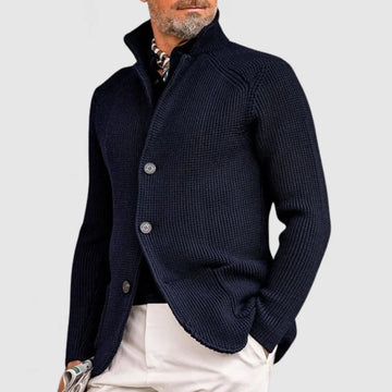 Men’s Knit Cardigan – Soft Texture – Button Front – Smart Casual Style