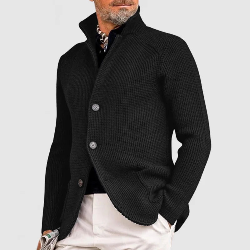 Men’s Knit Cardigan – Soft Texture – Button Front – Smart Casual Style