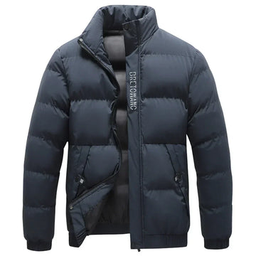 Men’s Puffer Jacket – Insulated Winter Coat – Lightweight Warm Outerwear – Stand Collar Design