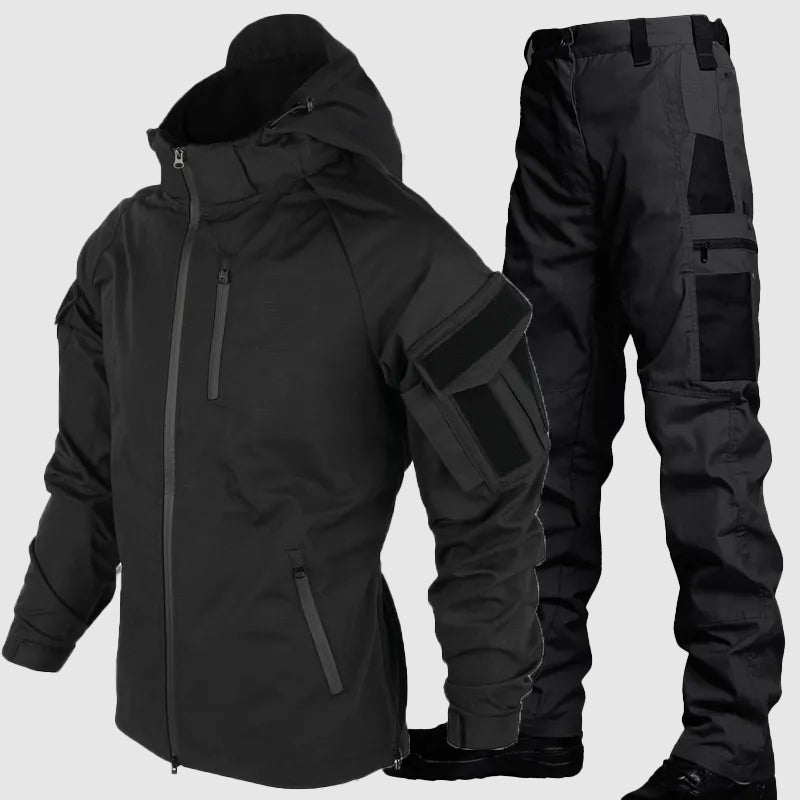 Men’s 2-Piece Set – Tactical Jacket – Utility Cargo Pants – Weather-Ready