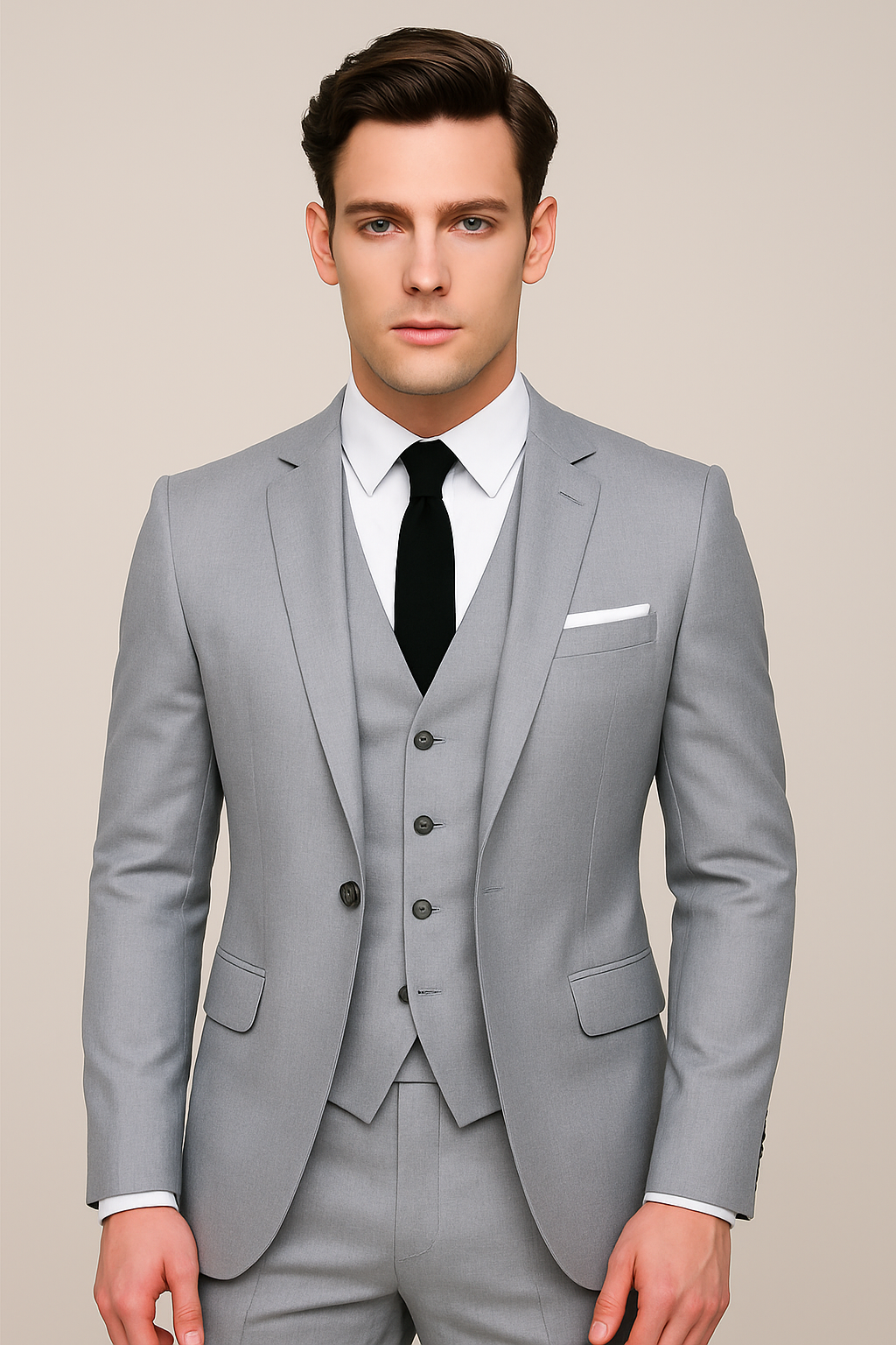 Men’s 3-Piece Suit Set – Elegant Tailoring – Slim Fit – Classic Lapel