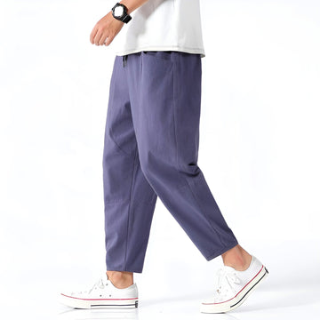 Men’s Pants – Drawstring Waist – Relaxed Fit – Tapered Leg
