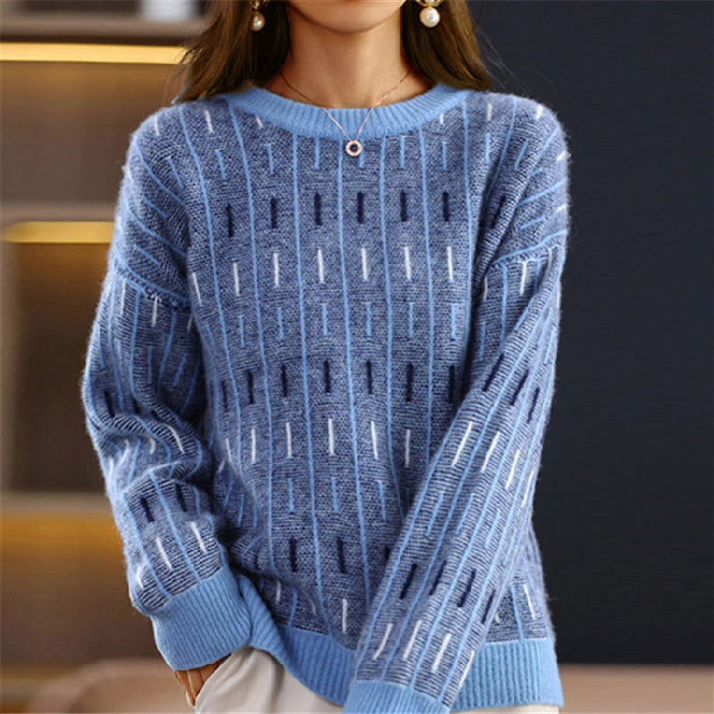 Women’s Knit Sweater – Soft Yarn Feel – Relaxed Fit – Warm Texture