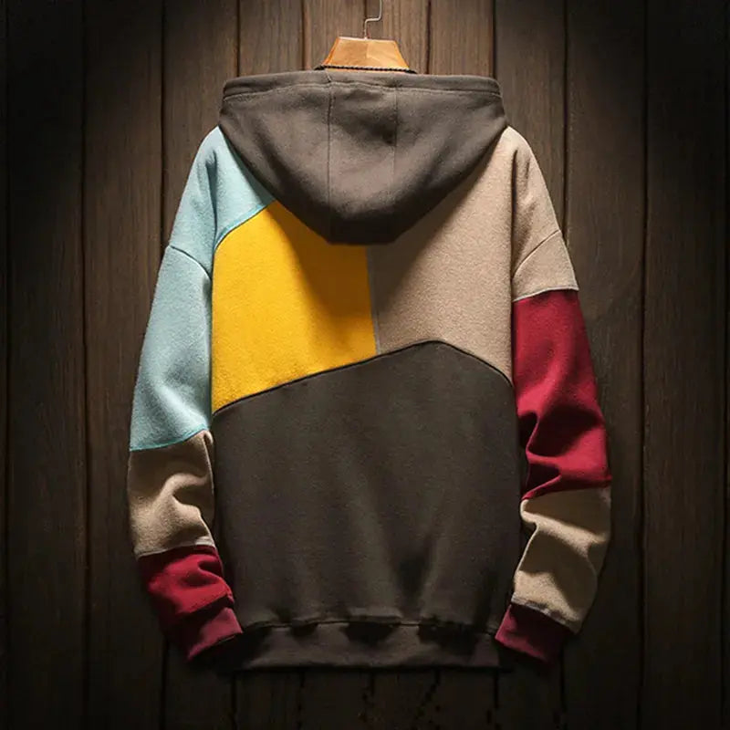 Men’s Hoodie – Colorblock Design – Soft Fleece – Relaxed Fit