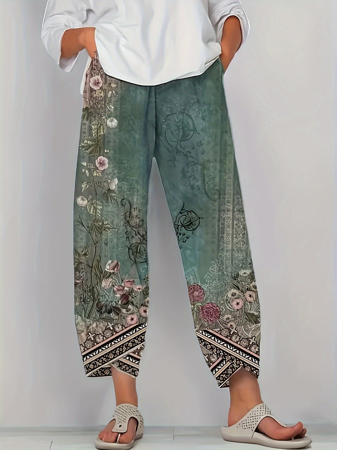 Women’s Pants - Wide Leg - Soft Drapey Feel - Statement Print