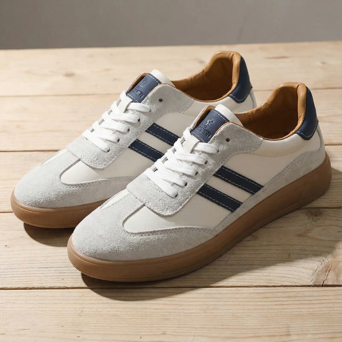 Men’s Sneakers – Soft Suede Panels – Cushioned Insole – Rubber Sole