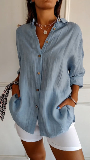 Women’s Blouse – Button Front – Collared – Relaxed Fit