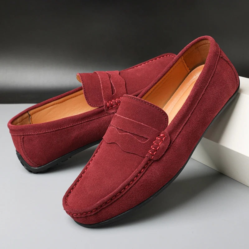 Men’s Loafers – Soft Suede – Cushioned Insole – Slip-On