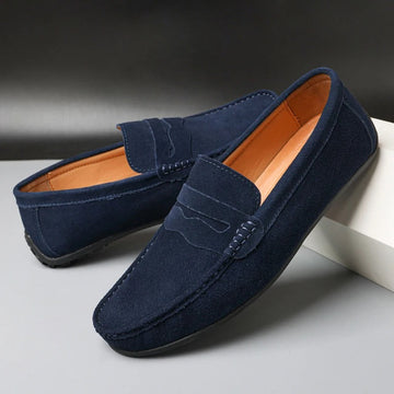 Men’s Loafers – Soft Suede – Cushioned Insole – Slip-On